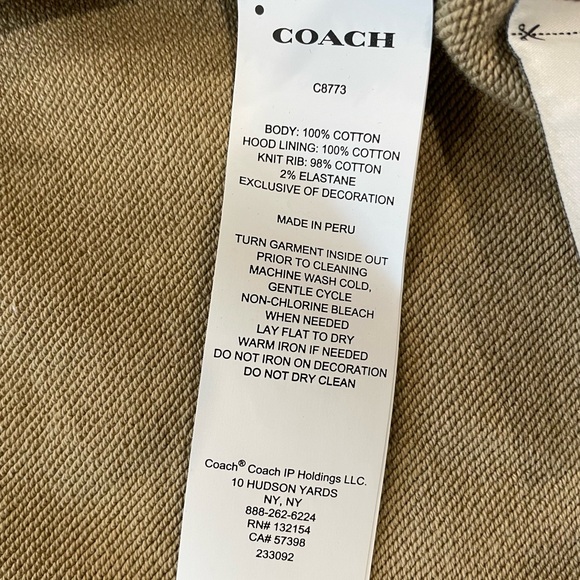 Designer Coach Signature Zip-up Jacket Unisex - Picture 7 of 7